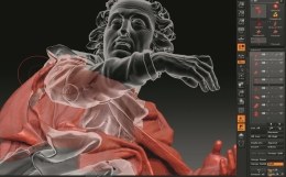 2011 04 Digitale Bildhauerei am 3D Modell ZBrush Screenshot